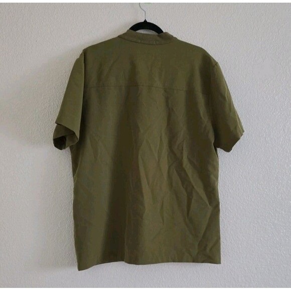 Figs Technical Collection Mens Green Olive Scrub Top Size XL M22SW1004 Mock Neck - Picture 4 of 7